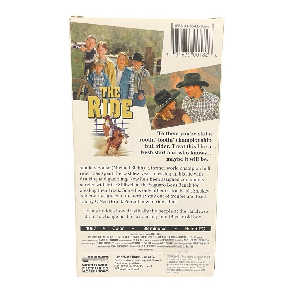 The Ride VHS 1998 Rodeo Drama - Picture 2 of 2